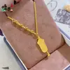 Nuevo Collar de Amuleto de la Suerte para Mujer de Vietnam, Collar Dorado para Mujer, Cadena de Clavícula de Alta Gama