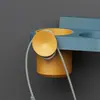 Estante para Secadora de Pelo con Patrón de Puntos, Estante para Baño sin Taladro, Colgador de Pared para Secadora de Pelo, Soporte para Secadora de Pelo