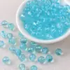 Contas redondas transparentes coloridas de plástico com furo reto em cores de doce, contas soltas para correntes de celular DIY, pulseiras e acessórios de joalheria atacado