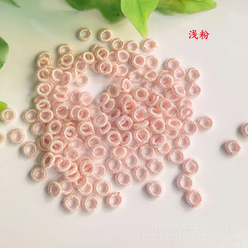 浅粉金银线圈