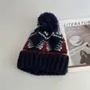 Chapéu de Lã Tricotado Jacquard Árvore de Natal Fair Isle de Inverno com Barra Rebatida para Mulheres Proteção contra Frio ao Ar Livre Proteção para Orelhas Chapéu de Frio
