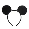 Diadema Popular de Cabeza de Mickey Lazo Ratón Mickey Micky Mouse Linda Minnie Accesorios para el Cabello Facial Femenino Pasador Parque de Atracciones Diadema para Fotos