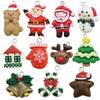 Pingente de resina de natal boneco de neve de natal veado de natal acessórios de alarme de natal colar de brincos faça você mesmo fornecimento transfronteiriço