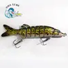 130mm 17g Señuelo Artificial Flexible para Nadar Perro Pez Señuelo Falso Señuelo de Nueve Secciones Pez Plástico Señuelo Duro Señuelo Falso