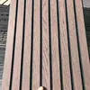 Painéis de Grelha com Textura de Madeira de Fibra de Poliéster, Painéis Decorativos para Sala de Conferências, Painéis Acústicos de Grelha de Madeira, Painéis Acústicos Decorativos para Sala de Estar