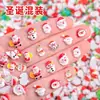 Decorações de nail art para as festas de Natal: Papai Noel, árvore de Natal, boneco de neve, renas, sinos, acessórios de unhas vestíveis com tema de atmosfera DIY