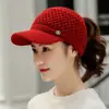 Gorra Calada para Mujer Estilo Coreano Moda Gorro Tejido para Exteriores de Mujer Ciclismo Casual Todo Fósforo Gorro de Lana Gorra de Béisbol para Estudiante