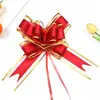 Novo Modelo 50 # Grande Laço de Gaze de Neve Flor Decorativa Amarrada à Mão para Carro de Casamento, Natal e Decoração de Fita para Presente de Feriado.