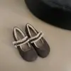 2026 Novo Estilo Brisa Suave da Noite Sapatos de Pelúcia Mary Jane para Mulheres, Sapatos Birkenstock de Pelúcia Nicho Outono e Inverno, Sapatos de Salto Único, Sapatos Peludos
