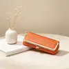 Estilo Nuevo Estuche Creativo para Gafas de Cuero Genuino, Bolsa Portátil para Guardar Gafas de Sol, Estuche de Alta Gama con Clip para Gafas de Sol, Estuche para Lápiz de Cejas de Mujer