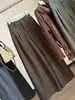 Pantalones casuales de pierna ancha estilo coreano para mujer, nuevo modelo otoño 2026, cintura alta, versátiles, fluidos, holgados, adelgazantes, pantalones rectos versátiles
