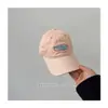 Chapéu Infantil Estilo Coreano Dongdaemun Primavera Novo Cor Macaron Letra Bordada Boné de Baseball para Meninos e Meninas Tendência Chapéu Bico de Pato