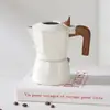 Cafetera Moka de Doble Válvula Cafetera Espresso Portátil para Camping al Aire Libre y Uso en Casa Tamaño Pequeño