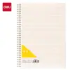 Cuaderno en Espiral Deli Lpb580-1 Cubierta de Polipropileno Niu Dun Cuaderno Estudiante Cuadrícula Transparente Cuaderno Simple Engrosado