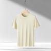 Camiseta Clásica de Algodón Pima de 14 Colores Camiseta de Manga Corta para Hombre Blanca Cuello Redondo Algodón Ligera Camiseta Básica para Hombre Sentido Clásico