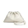 Novo Elegante e Fashionable Transfronteiriço Couro de Vaca Padrão Diamante Monocola Transversal Fivela Magnética Cordão Tecido Saco de Lixo Clutch