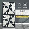 Adhesivo de pared tipo baldosa imitación mármol Zócalo de pared Perímetro de pared impermeable a prueba de humedad Baño feo Adhesivo de placa de plástico aluminio Autoadhesivo Panel de pared