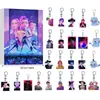 Calendario de Cuenta Regresiva Navideña de 24 Días para Boy Group Cazador de Kpop Transfronterizo Caja Sorpresa Colgante Llavero de Acrílico Navideño