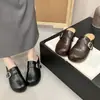 Zapatos tipo mule sin cordones para mujer para uso exterior, oficina, suela gruesa, que aumentan la altura, medias pantuflas Birkenstock, nuevos lanzamientos de verano 2026, zapatos cómodos