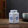 Latas de Té de Cerámica Azul y Blanco Vintage para el Hogar Latas Chinas Selladas Latas Generales Almacenamiento Té a Granel Embalaje a Prueba de Humedad Caja Venta al por Mayor