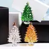 Adornos de Árbol de Navidad de Cristal Regalo de Navidad Regalo de Cumpleaños para Amigos Hombres y Mujeres Decoración de Sala de Estar en Casa Árbol de Paz Verde