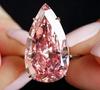Zhen Rong deseja o anel de cristal topázio rosa em formato de gota e pera mais vendido Joias exageradas para mãos femininas da Europa e dos Estados Unidos