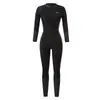 Traje de neopreno de una pieza para mujer, secado rápido, traje de surf extragrande, protección solar, manga larga, pantalón largo, traje para medusas, ropa de playa para aguas termales