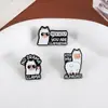 Broche de Animal de Dibujos Animados Lindo Alpaca Patrón Biye Letras Inglesas Accesorios para Ropa Mochila Insignia Pin
