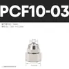 Conector de Giro Rápido Pcf Cobre Acero Inoxidable Rápido Rosca Interna Recto Paso Directo Tubería Neumática 6-01/8-02/10-03/12-04