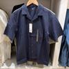 Camisa de Verano 2022 para Parejas de Hombre y Mujer Mezcla de Algodón Modal Cuello Abierto Manga Corta 444645