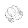 925 Sterling Silver Geométrica Oco Oval Anel Feminino Estilo Coreano Simples Moda Nicho Design Sense Anel Aberto J5935