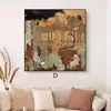 "Notas de Viagem de Dunhuang" Pintura Decorativa para Sofá de Sala de Estar em Estilo Vintage, Arte de Parede para Entrada de Hotel em Novo Estilo Chinês, Pintura para Sala de Chá e Estudo