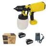Nova Pistola de Pintura Elétrica de Lítio Transfronteiriça Pistola de Pintura Elétrica de Alta Tensão Pistola de Pintura Portátil para Tinta Látex com Longa Duração de Bateria e Durabilidade