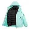 Chaqueta tres en uno desmontable de dos piezas estilo montaña, impermeable, cortavientos, resistente al desgaste, ropa para deportes al aire libre y montañismo para hombres y mujeres