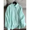 2026 Nueva Camisa Cardigan de Lino Estilo Old Money Relajada Sencilla Manga Larga Chaqueta Delgada para Mujer Venta al por Mayor N6FT66086