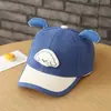 Chapéus Infantis para Primavera e Outono, Boné Estilo Bico de Pato com Estampa de Ursinho para Meninos e Meninas, Boné de Baseball Cartoon Fofo para Uso ao Ar Livre