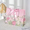 Bolsa de mano artística texturizada, bolsa de regalo de flores, bolsa de regalo tote para empaque de ramo pequeño del Día del Maestro de florería