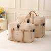 Capa de Viagem com Haste de Puxar Grande Capacidade Dobrável Bolsa de Viagem Feminina para Curta Distância Portátil Bolsa de Bagagem Esportiva Bolsa para Mudança e Passeio de Barco