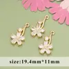 Flor de diamante doce com banho de ouro 18K real com anel acessórios diy brincos colar acessórios de joias semiacabados