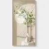 Pintura de Hall de Entrada Nórdica de Alto Padrão Pintura para Pendurar em Corredor Pintura com Textura Estilo Creme Pintura Decorativa para Parede de Fundo de Sofá de Sala de Estar
