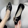 Sapatilhas de Bico Fino para Mulheres Outono 2025 Novo Estilo Francês Versátil Sapatos Rasos Planos Sapatos Feijão de Boca Rasa