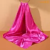 Pañuelo de Seda de Color Sólido de 90 cm, Pañuelo Cuadrado Grande de Color Único, Parasol de Seda Artificial, Pañuelo Cuadrado de Satén Brillante, Chal, Hecho a Medida