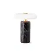 Lámpara de mesa de carga portátil Danish Trip Carrara, adecuada para salas de estar, dormitorios y mesitas de noche, con un diseño de mármol que crea un ambiente lujoso y atmosférico