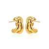 Brincos de Ouro 18K Nós Design de Nicho Brincos Trançados Design Simples Normcore Acessível de Luxo Transfronteiriço Brincos Franceses