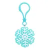 Copos de Nieve con Lentejuelas de PVC Cierre de Langosta Hebilla de Plástico Decoración de Invierno Llavero Desmontable Transfronterizo Colgante para Cartera Mochila