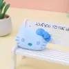 Pingente de Boneca Cabeça de Gato com Laço de Pelúcia Desenho Animado Fofo Acessórios DIY Decoração para Roupas Sapatos Bolsas Suprimentos para Presente