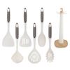 Espátula de silicona beige sartén antiadherente pala para cocinar doméstica juego de utensilios de cocina para cocinar de 8 piezas juego de 5 piezas