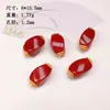 Ágata Roja del Sur Natural Cuentas Cubo Accesorios de Cuentas Pulsera Chapada en Oro Plata s925 Colgantes para Collar DIY Hecho a Mano Productos Semiacabados