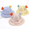 Chapéu de bebê para proteção solar verão fino para meninos chapéu protetor solar infantil chapéu de sol respirável para meninos e meninas chapéu de pescador