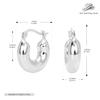 Pendientes de plata de ley s925 de venta caliente transfronteriza con hebilla de oreja de anillo de moda europea y americana, redondos, huecos, de círculo liso, simples y generosos.